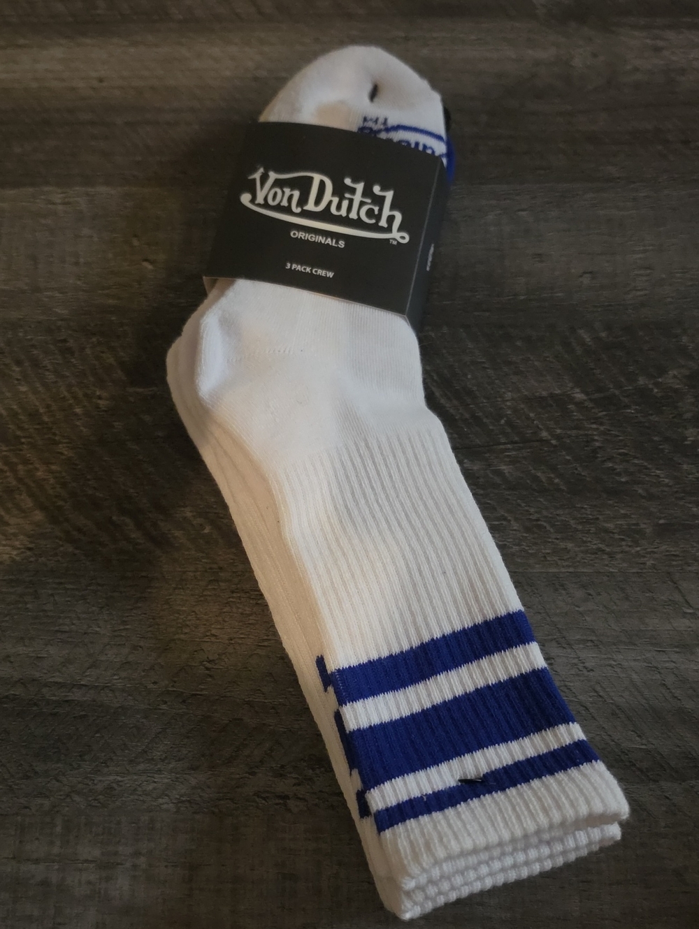 Von Dutch White Crew Socks 3 Pairs
